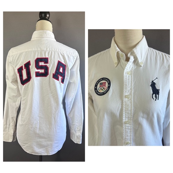 Ralph Lauren Tops - Polo Ralph Lauren 2016 US Olympic Team Large Pony Women's Button Up Size 6P